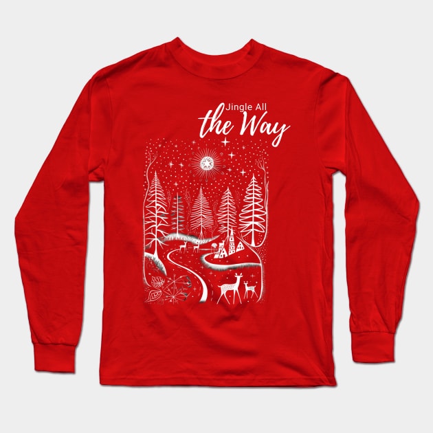 Jingle All the Way Long Sleeve T-Shirt by FehuMarcinArt